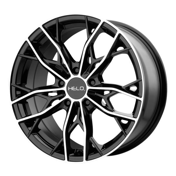 HELO HE907 Gloss Black Machined Wheels for 1993-1998 NISSAN QUEST - 17x7 38 mm 17" - (1998 1997 1996 1995 1994 1993)