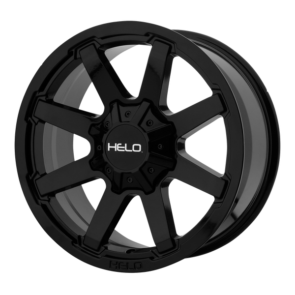 HELO HE909 Gloss Black Wheels for 1988-1993 DODGE D250 LIFTED ONLY - 17x9 18 mm 17" - (1993 1992 1991 1990 1989 1988)