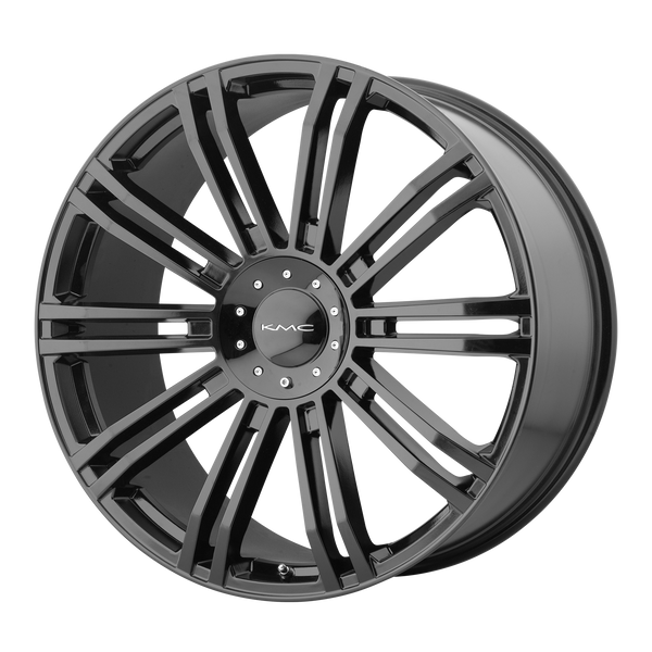 KMC D2 Gloss Black Wheels for 2002-2002 LAND ROVER DISCOVERY SERIES II - 20x8.5 35 mm 20" - (2002)