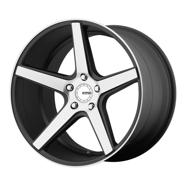 KMC DISTRICT Satin Black Machined Face Wheels for 1992-1998 LEXUS SC300 - 18x8 38 mm 18" - (1998 1997 1996 1995 1994 1993 1992)