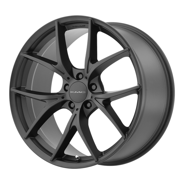 KMC WISHBONE Satin Black Wheels for 1991-1995 ACURA LEGEND - 18x8 35 mm 18" - (1995 1994 1993 1992 1991)