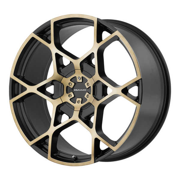 KMC CROSSHAIR Satin Black W/ Machined Face and Tinted Clear Wheels for 2010-2011 MITSUBISHI ENDEAVOR - 22x9 35 mm 22" - (2011 2010)