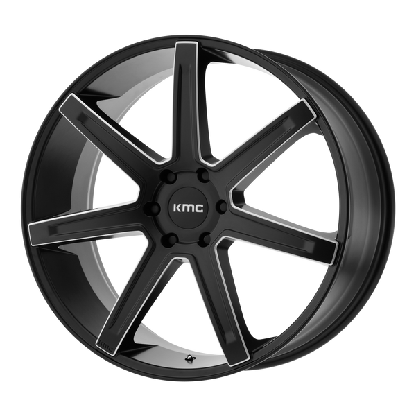 KMC REVERT Satin Black Milled Wheels for 1999-2017 JEEP GRAND CHEROKEE - 22x9.5 38 mm 22" - (2017 2016 2015 2014 2013 2012 2011 2010 2009 2008 2007 2006 2005 2004 2003 2002 2001 2000 1999)