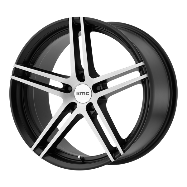 KMC MONOPHONIC Satin Black Brushed Wheels for 2014-2015 ACURA RLX - 18x9.5 45 mm 18" - (2015 2014)