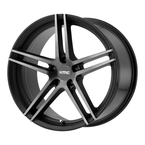 KMC MONOPHONIC Satin Black Titanium Black Face Wheels for 1995-2003 ACURA NSX - 19x9.5 45 mm 19" - (2003 2002 2001 2000 1999 1998 1997 1996 1995)