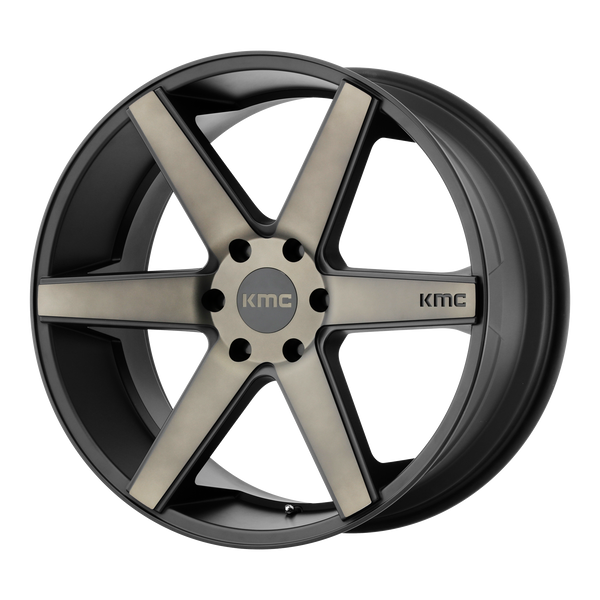 KMC DISTRICT TRUCK Matte Black Dark Tint Wheels for 1996-1999 ACURA SLX - 22x9 15 mm 22" - (1999 1998 1997 1996)