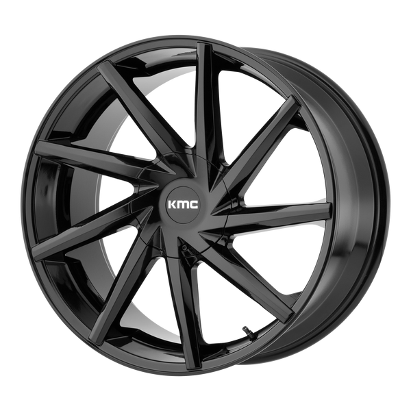 KMC BURST Gloss Black Wheels for 1995-2015 TOYOTA TACOMA LIFTED ONLY - 20x8.5 15 mm 20" - (2015 2014 2013 2012 2011 2010 2009 2008 2007 2006 2005 2004 2003 2002 2001 2000 1999 1998 1997)