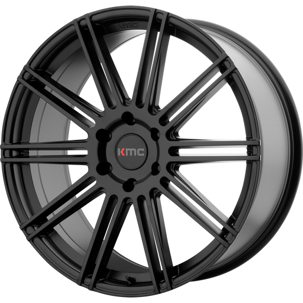 KMC CHANNEL Satin Black Wheels for 2016-2016 JEEP WRANGLER - 22x9.5 30 mm 22" - (2016)