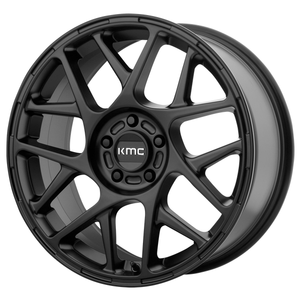 KMC BULLY Satin Black Wheels for 2009-2010 LINCOLN TOWN CAR - 18x8 38 mm 18" - (2010 2009)