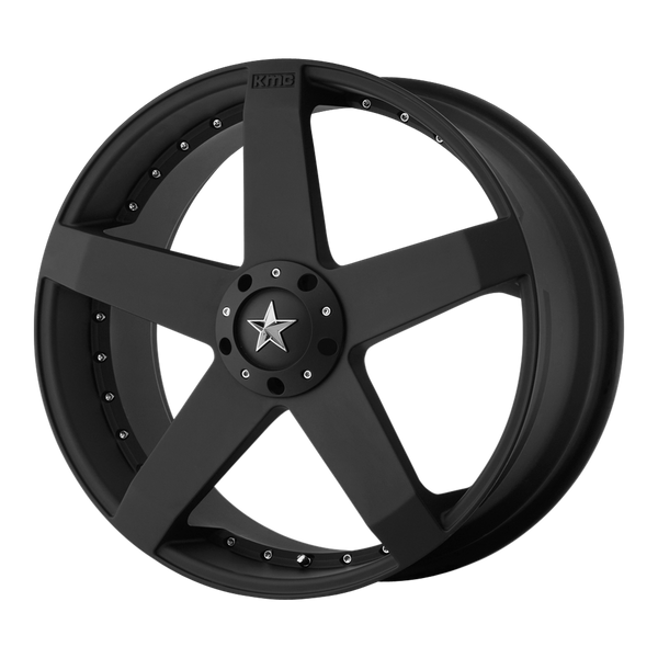 KMC ROCKSTAR CAR Matte Black Wheels for 2017-2018 ACURA MDX - 20x8 42 mm 20" - (2018 2017)