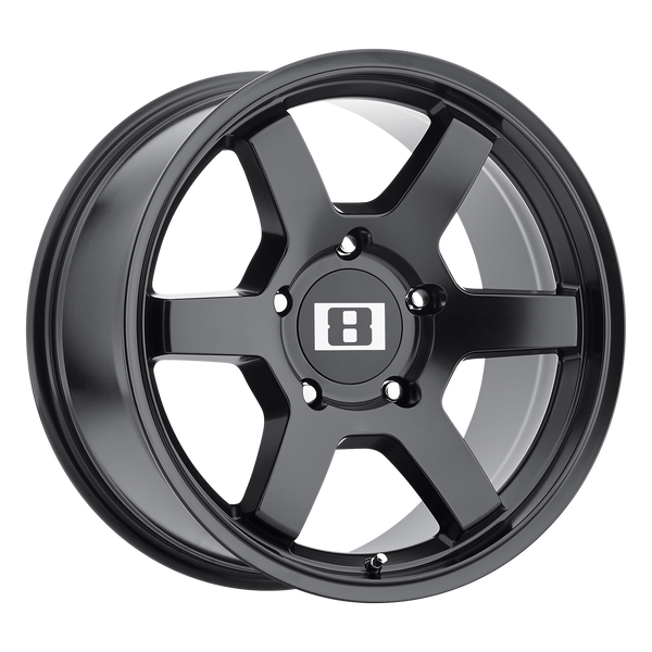 Level 8 MK6 MATTE BLACK Wheels for 2007-2014 TOYOTA FJ CRUISER [] - 16X8 0 mm - 16"  - (2014 2013 2012 2011 2010 2009 2008 2007)