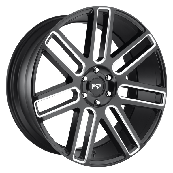 Niche 1PC M096 ELAN MATTE BLACK MILLED Wheels for 2021-2022 CHEVROLET TAHOE [] - 20X9 30 MM - 20"  - (2022 2021)