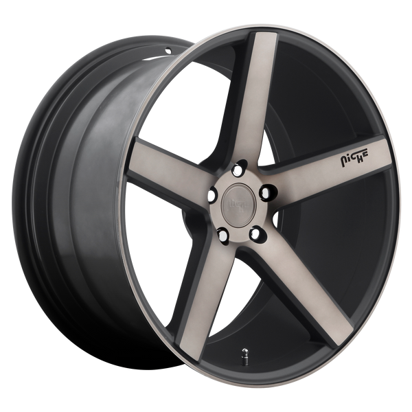 NICHE MILAN MATTE BLACK MACHINED Wheels for 2018-2019 LINCOLN MKT - 19x8.5 35 mm 19" - (2019 2018)
