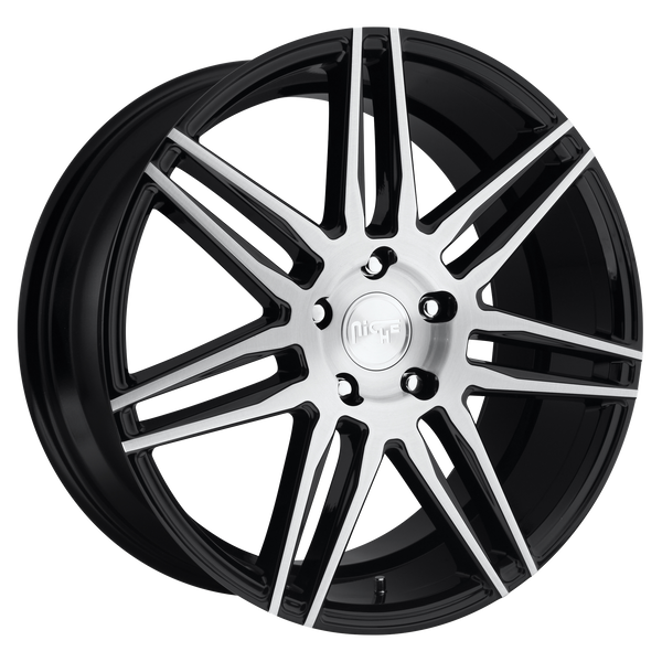 NICHE TRENTO GLOSS BLACK BRUSHED Wheels for 2006-2014 HONDA RIDGELINE - 19x8.5 35 mm 19" - (2014 2013 2012 2011 2010 2009 2008 2007 2006)