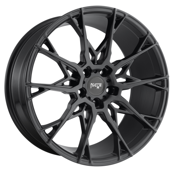 NICHE STACCATO MATTE BLACK Wheels for 2019-2019 FORD MUSTANG - 22x10 38 mm 22" - (2019)