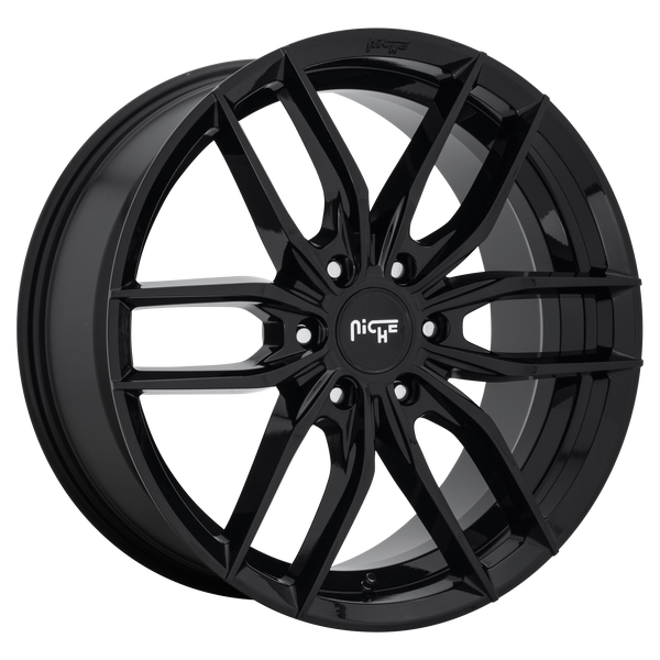 NICHE VOSSO GLOSS BLACK Wheels for 2018-2018 FORD EXPEDITION MAX - 22x9.5 30 mm 22" - (2018)