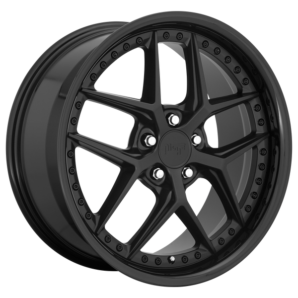 NICHE VICE GLOSS BLACK MATTE BLACK Wheels for 2006-2014 HONDA RIDGELINE - 20x9 35 mm 20" - (2014 2013 2012 2011 2010 2009 2008 2007 2006)