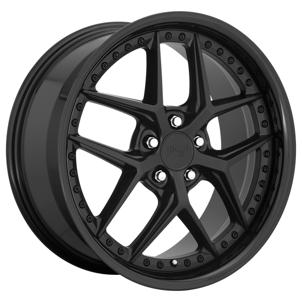 NICHE VICE GLOSS BLACK MATTE BLACK Wheels for 1997-1999 AUDI A8 - 20x9 38 mm 20" - (1999 1998 1997)