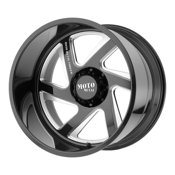 Moto Metal MO400 GLOSS BLACK MILLED Wheels for 2020-2022 JEEP GLADIATOR [LIFTED ONLY] - 22X14 -76 MM - 22"  - (2022 2021 2020)