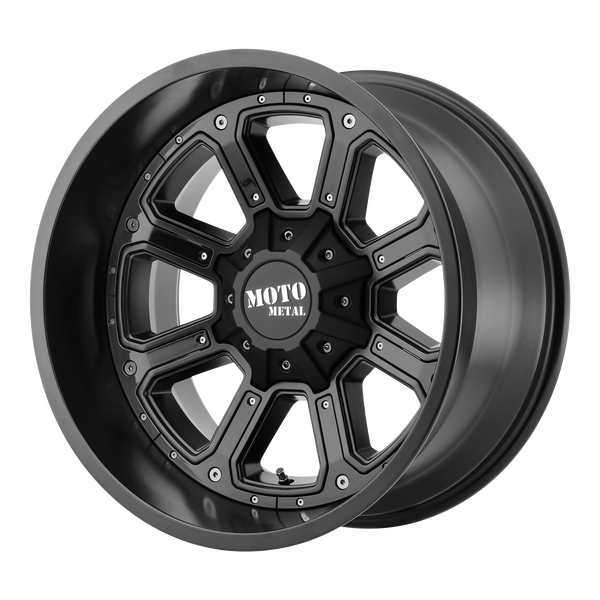 MOTO METAL SHIFT Matte Black Gloss Black Inserts Wheels for 1984-1988 TOYOTA PICKUP LIFTED ONLY - 20x12 -44 mm 20" - (1988 1987 1986 1985 1984)
