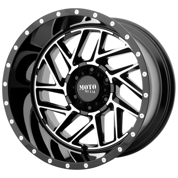 MOTO METAL BREAKOUT Gloss Black Machined Wheels for 1996-1999 ACURA SLX - 20x9 18 mm 20" - (1999 1998 1997 1996)