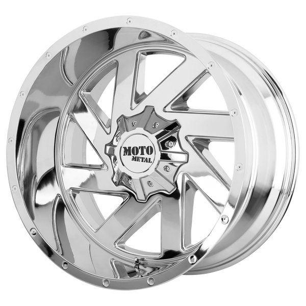 MOTO METAL MELEE Chrome Wheels for 1993-1996 FORD F-250 - 20x9 0 mm 20" - (1996 1995 1994 1993)