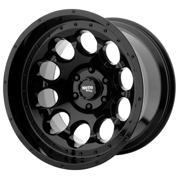MOTO METAL ROTARY Gloss Black Wheels for 1999-2019 FORD F-250 SUPER DUTY LIFTED ONLY - 17x9 -12 mm 17" - (2019 2018 2017 2016 2015 2014 2013 2012 2011 2010 2009 2008 2007 2006 2005 2004 2003 2002 2001)