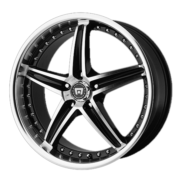 MOTEGI MR107 Gloss Black Machined Wheels for 2005-2005 MERCURY MONTEGO - 18x8 42 mm 18" - (2005)