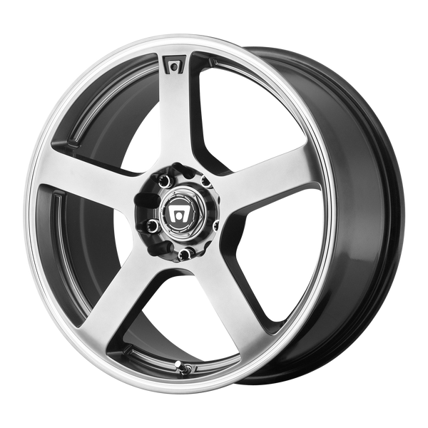 MOTEGI MR116 Dark Silver Machined Flange Wheels for 1991-1991 DODGE CARAVAN - 17x7 40 mm 17" - (1991)
