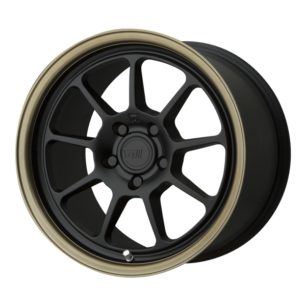 MOTEGI MR135 Matte Black Center Bronze Lip Wheels for 2015-2019 ACURA TLX - 18x9.5 45 mm 18" - (2019 2018 2017 2016 2015)