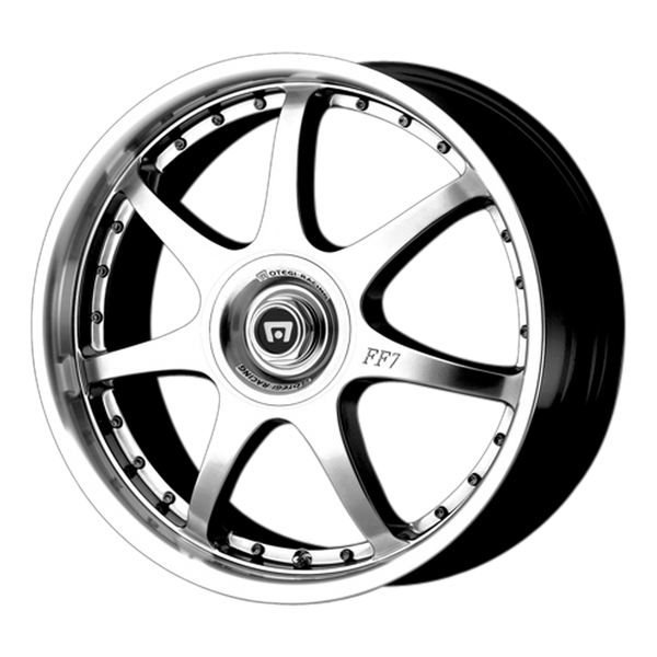 Motegi FF7 BRIGHT SILVER WITH CLEARCOAT Wheels for 2003-2012 HONDA ACCORD [] - 16X7 42 mm - 16"  - (2012 2011 2010 2009 2008 2007 2006 2005 2004 2003)