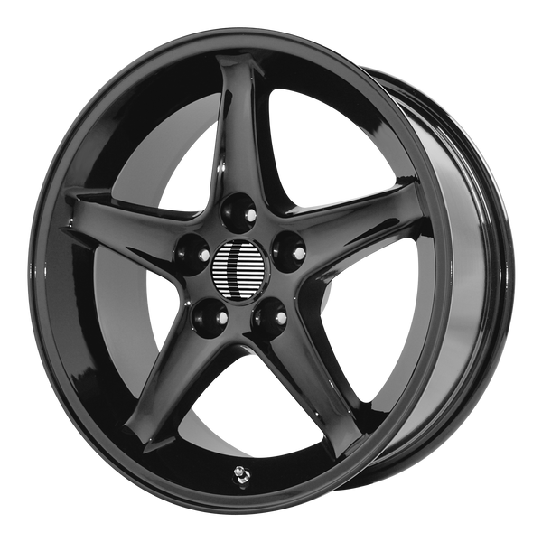 OE CREATIONS 102C Gloss Black Wheels for 1994-2004 FORD MUSTANG GT - 17" x 9" 24 mm 17" - (2004 2003 2002 2001 2000 1999 1998 1997 1996 1995 1994)