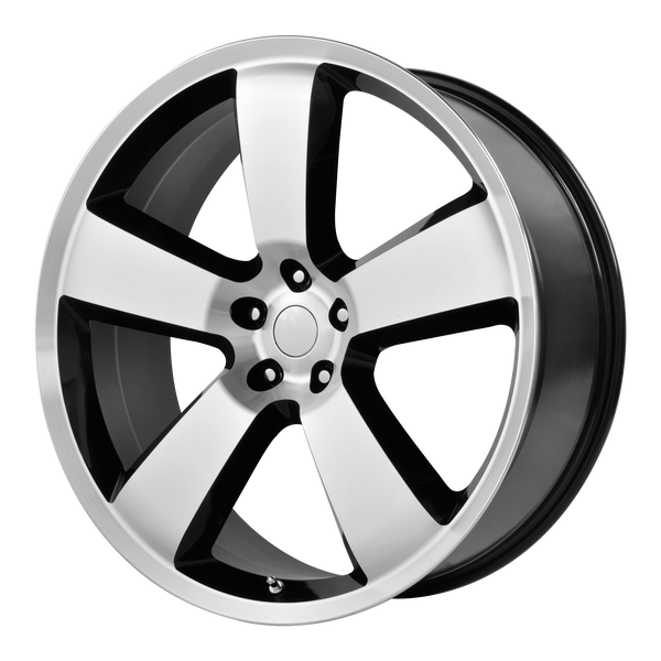 OE CREATIONS 119C Gloss Black/Machined Lip Wheels for 2015-2019 DODGE CHARGER SRT HELLCAT - 22" x 9" 18 mm 22" - (2019 2018 2017 2016 2015)