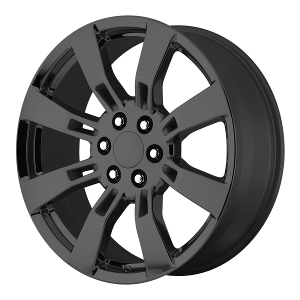 OE CREATIONS PR144 Gloss Black Wheels for 2016-2018 CHEVROLET SILVERADO 1500 - 22" x 9" 31 mm 22" - (2018 2017 2016)