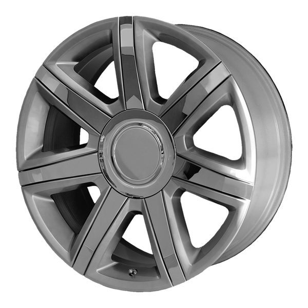 OE CREATIONS PR164 Silver with Chrome Accents Wheels for 2004-2015 NISSAN TITAN LIFTED ONLY - 22" x 9" 24 mm 22" - (2015 2014 2013 2012 2011 2010 2009 2008 2007 2006 2005 2004)