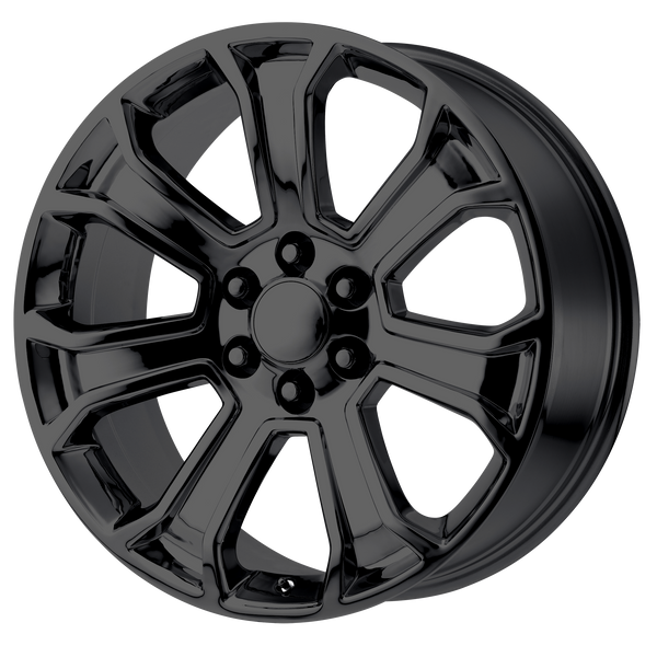 OE CREATIONS PR166 Gloss Black Wheels for 2014-2015 GMC SIERRA 1500 LIFTED ONLY - 22" x 9" 24 mm 22" - (2015 2014)