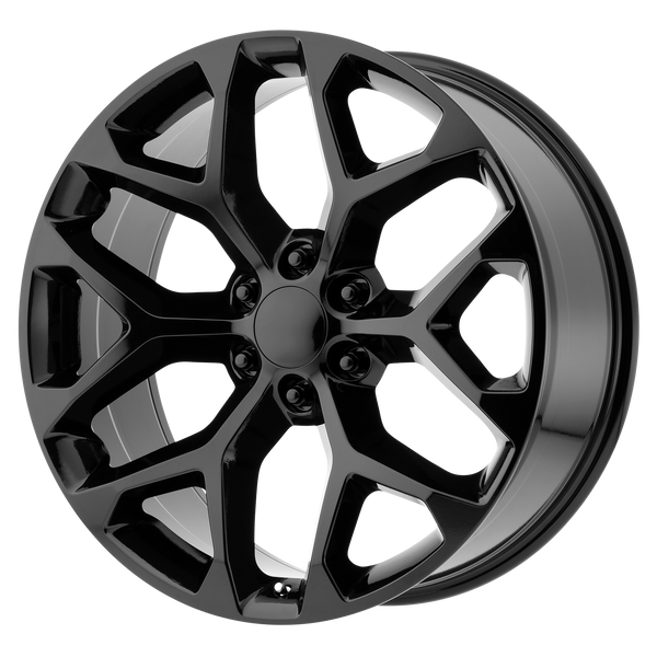 OE CREATIONS PR176 Gloss Black Wheels for 2010-2013 CHEVROLET SILVERADO 1500 - 22" x 9" 24 mm 22" - (2013 2012 2011 2010)