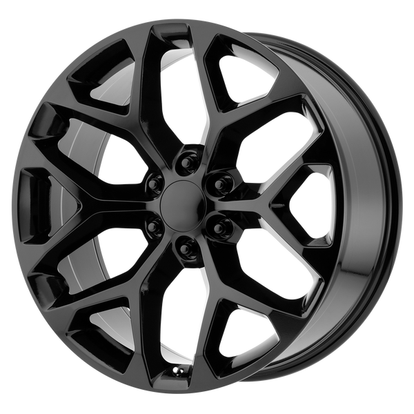OE CREATIONS PR176 Gloss Black Wheels for 2016-2018 CHEVROLET SILVERADO 1500 - 22" x 9" 24 mm 22" - (2018 2017 2016)