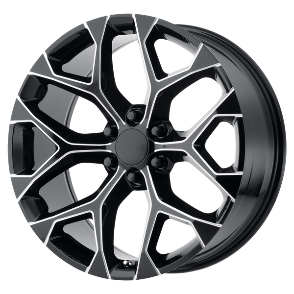 OE CREATIONS PR176 Gloss Black Milled Wheels for 2003-2006 CHEVROLET SILVERADO 1500 - 24" x 10" 31 mm 24" - (2006 2005 2004 2003)