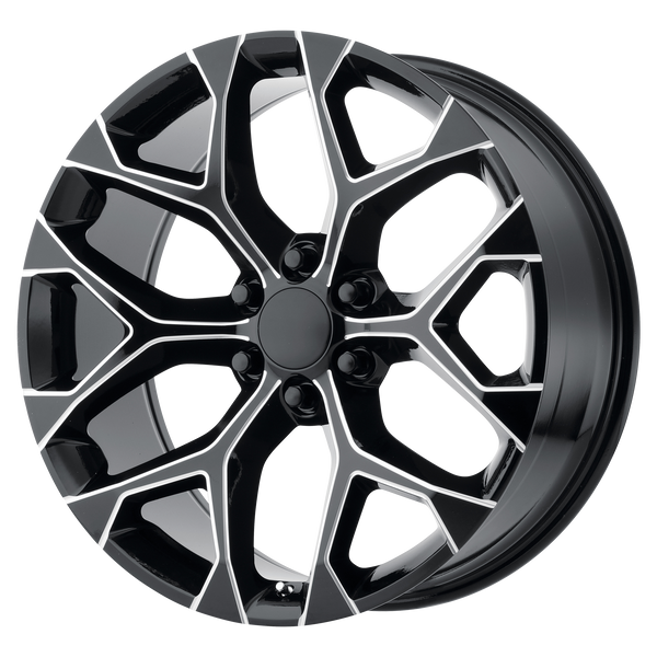 OE CREATIONS PR176 Gloss Black Milled Wheels for 2013-2013 CHEVROLET AVALANCHE - 24" x 10" 31 mm 24" - (2013)