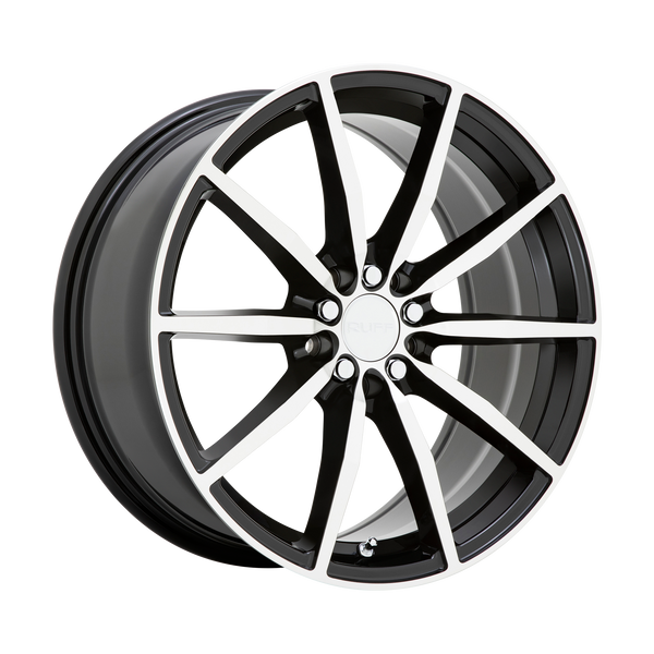 Ruff BURNOUT GLOSS BLACK W/ MACHINED FACE Wheels for 2021-2023 ACURA TLX [] - 18X8 38 mm - 18"  - (2023 2022 2021)
