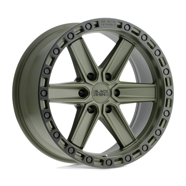 Black Rhino HENDERSON OLIVE DRAB GREEN W/ BLACK RING Wheels for 2022-2024 FORD EXPEDITION [] - 18X9 0 MM - 18"  - (2024 2023 2022)