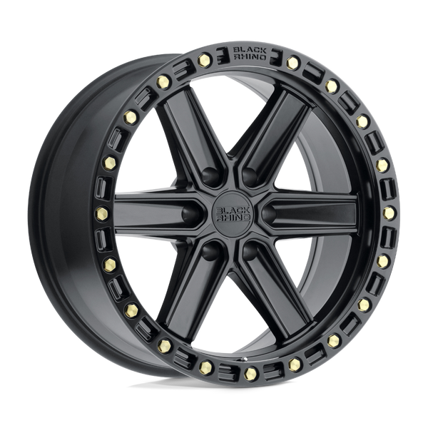 Black Rhino HENDERSON MATTE BLACK W/ BRASS BOLTS Wheels for 2021-2022 FORD BRONCO [] - 18X9 12 MM - 18"  - (2022 2021)