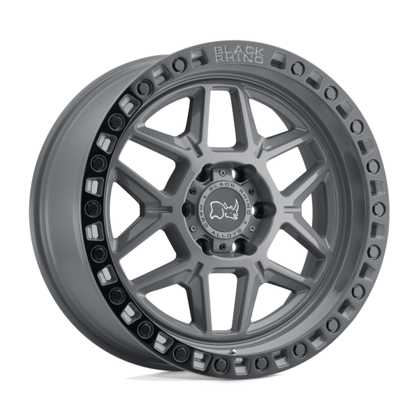 Black Rhino KELSO BATTLESHIP GRAY W/ BLACK RING Wheels for 2021-2022 FORD BRONCO [] - 20X9 -12 MM - 20"  - (2022 2021)