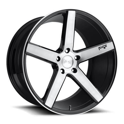Niche M124 Gloss Black with Brushed Face Wheels for 1992-1999 BMW 325i, 328i, 323i - 17x8 40 mm - 17" - (1999 1998 1997 1996 1995 1994 1993 1992)
