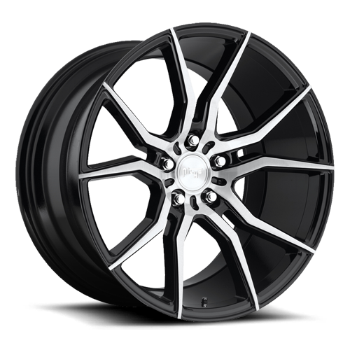 Niche M166 Gloss Black with Brushed Finish Wheels for 1998-2000 LEXUS GS400 - 19x8.5 35 mm - 19" - (2000 1999 1998)