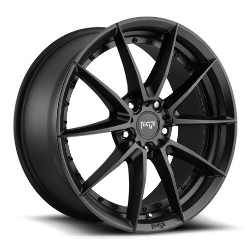 Niche M196 Matte Black Wheels for 2017-2018 LINCOLN CONTINENTAL - 19x8.5 40 mm - 19" - (2018 2017)