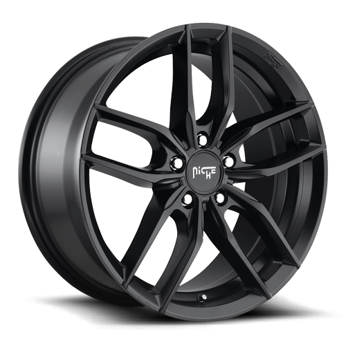 Niche M203 Matte Black Wheels for 1992-2006 MERCEDES-BENZ S350, S430, S500, S600 - 17x8 40 mm - 17" - (2006 2005 2004 2003 2002 2001 2000 1999 1998 1997 1996 1995 1994 1993 1992)