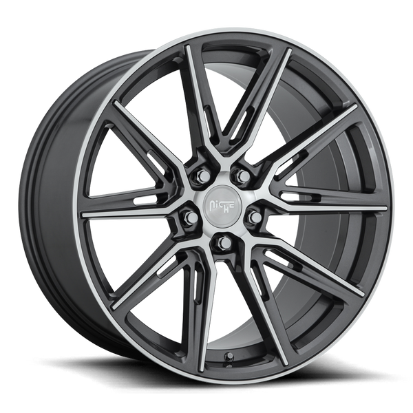 Niche M220 Gloss Anthracite w/ MachinedWheels for 2015-2017 DODGE CHARGER RT [RWD Only] - 20x9 18 mm - 20"- (2017 2016 2015)