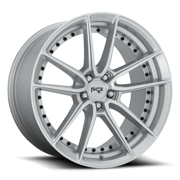 Niche M221 Gloss Silver Machined Wheels for 2014-2019 ACURA RLX - 19x8.5 35 mm - 19"- (2019 2018 2017 2016 2015 2014)